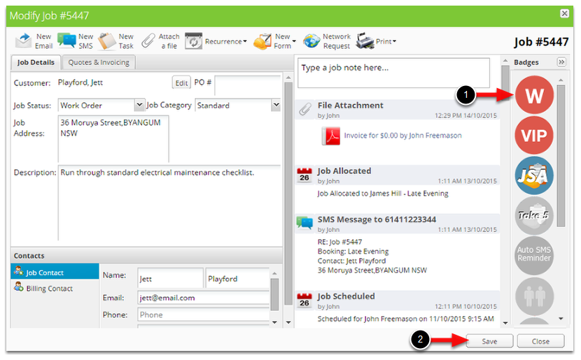 What are Badges? ServiceM8 Help