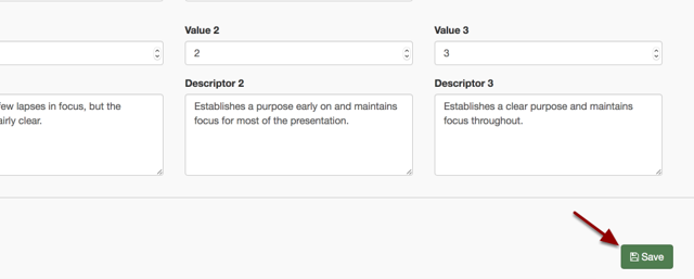 Step 7: Save your Rubric