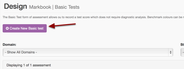 Step 2: Click "Create New Basic Test" button