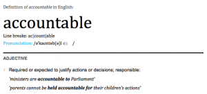 Definition - Accountable