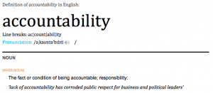Definition - Accountability