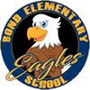 The Bond Elementary School logo features a cartoon eagle with the words 'Bond Elementary' and 'Eagles School'.