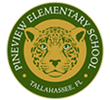 The Pineview Elementary School logo features a jaguar head within a green circle.