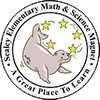 A circular emblem features a cartoon seal balancing stars, with text around the edge.