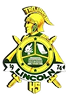 A school emblem featuring a Roman soldier, shield, and the words 'Lincoln HS'.