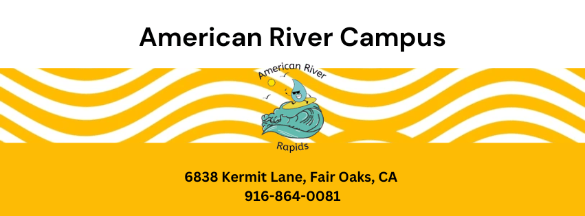 American River Campus logo with address and phone number.