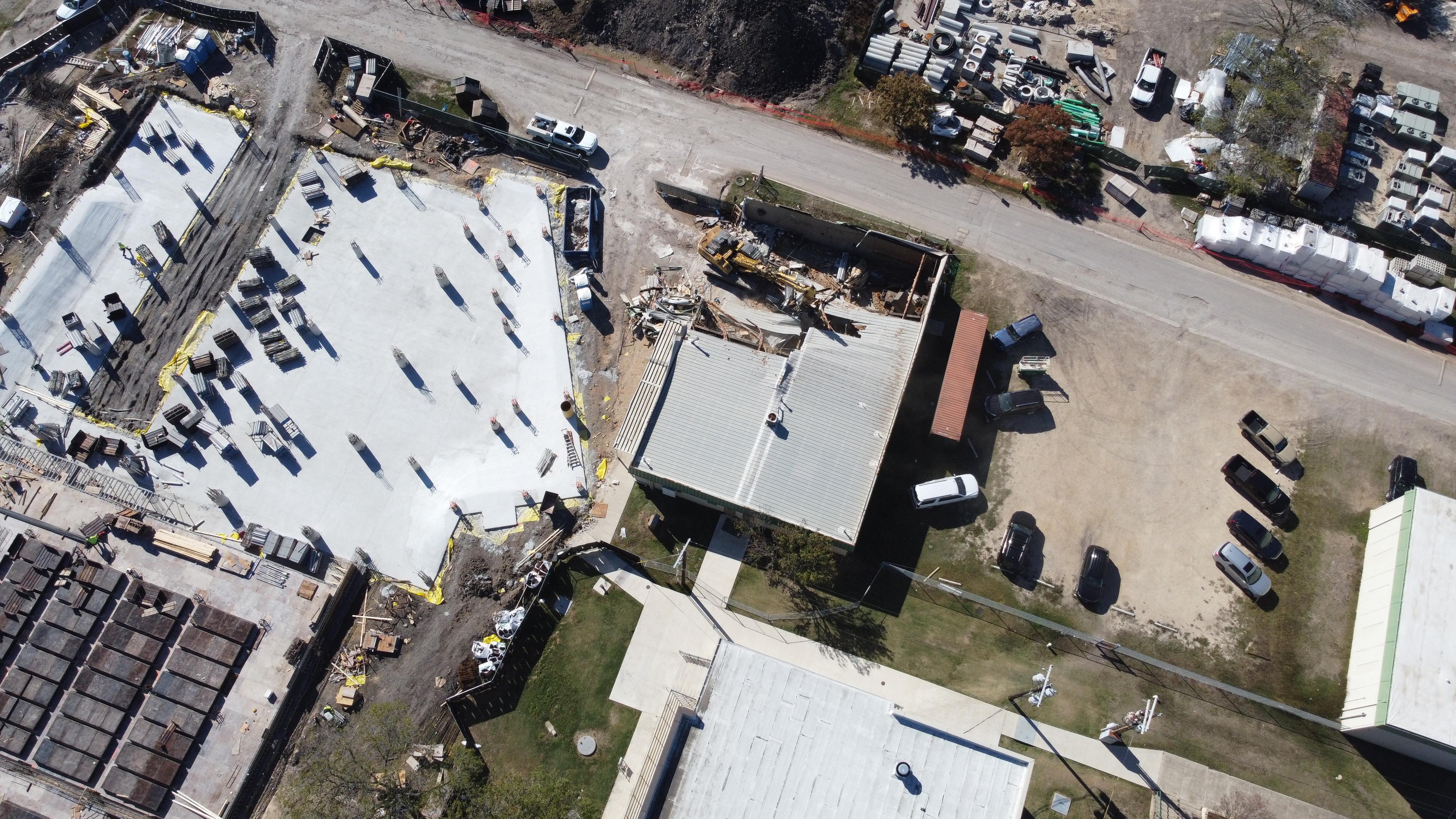 drone image of MISD building