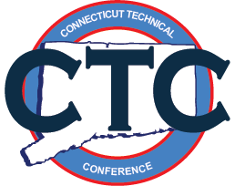 Logo for the Connecticut Technical Conference (CTC) featuring the state outline.