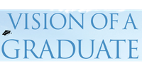 Text reads 'VISION OF A GRADUATE' with a graduation cap in the sky.