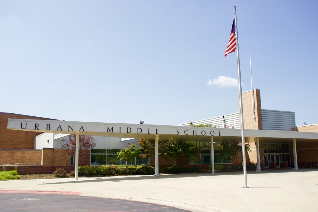 The exterior of Urbana Middle School.