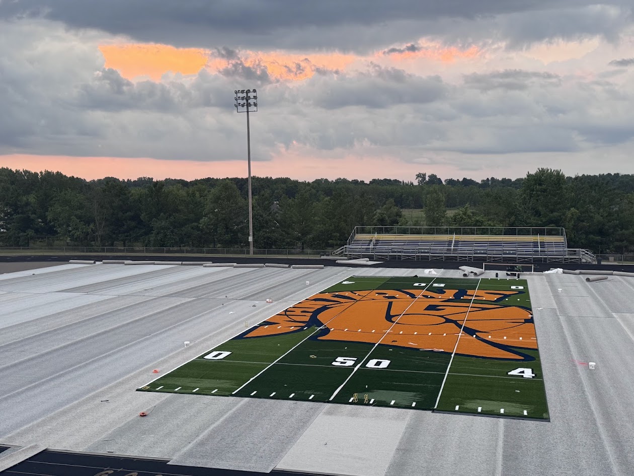 Stadium Turf under construction