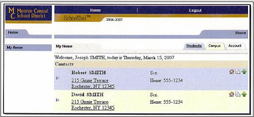 A computer screen displays a web page with a logo that reads 'US Postal Service'.