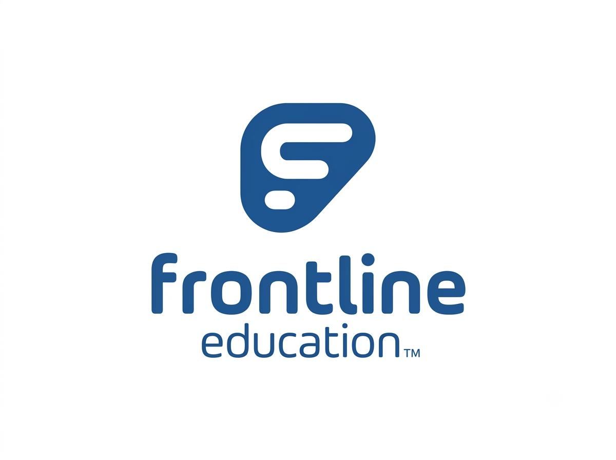 The Frontline Education logo, featuring a stylized blue 'F' and the text 'frontline education'.