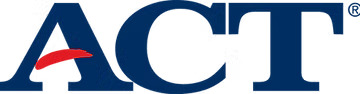 The ACT logo features bold, dark blue letters with a red accent.