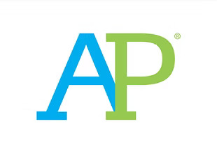 The letters 'AP' are displayed in a modern, stylized font with blue and green colors.