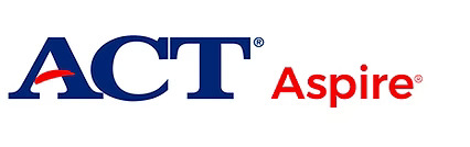 The ACT Aspire logo, featuring blue text with a red accent and the word 'Aspire' in red.