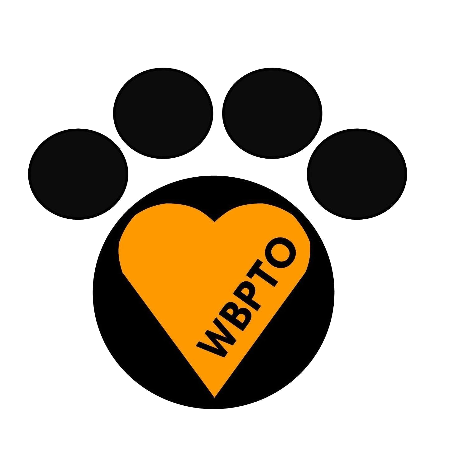 Willams Bay PTO logo with the letters wbpto on the image of a paw