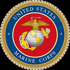 The emblem of the United States Marine Corps, featuring an eagle, globe, and anchor.
