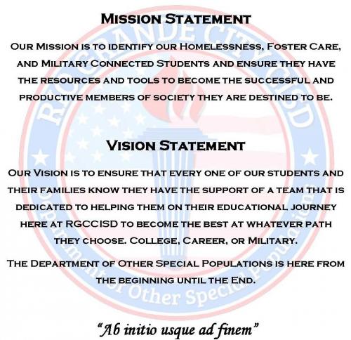 Rio Grande City Cisd Other Special Populations
