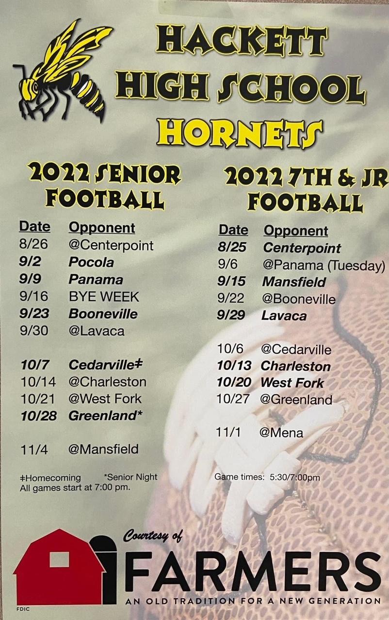 Hackett School District Football