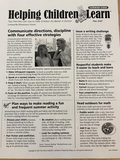 Loreauville Elementary Helping Children Learn and Read