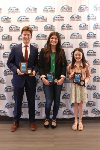 Picture of three students of the year