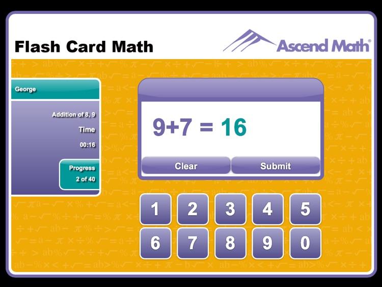 screen shot of flash card game