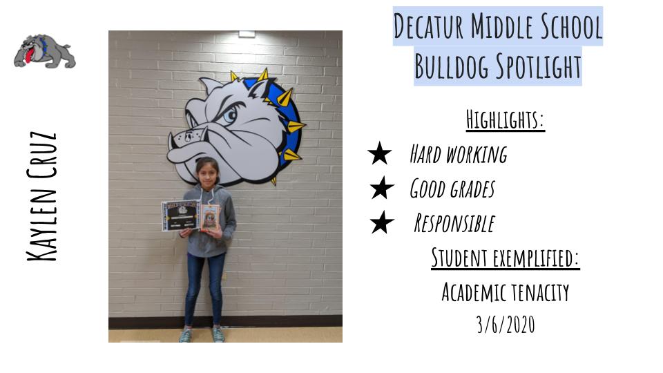 Decatur School District 17 Bulldog Spotlight
