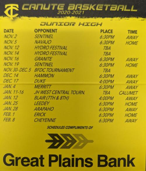 Canute Public Schools JH Basketball