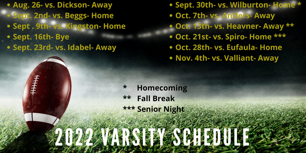 Hugo High School 2022 Varsity Football Schedule
