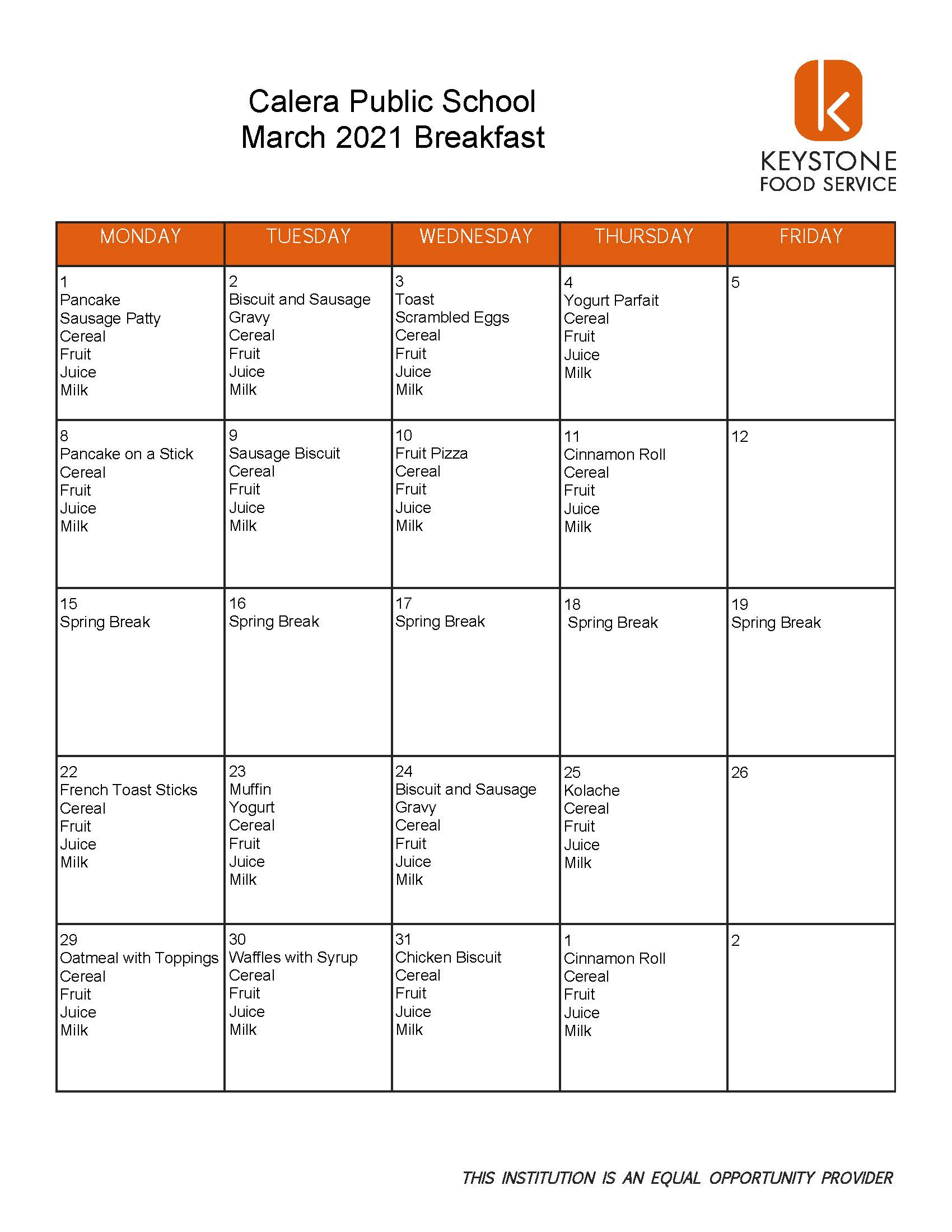 Calera Public School Cafeteria