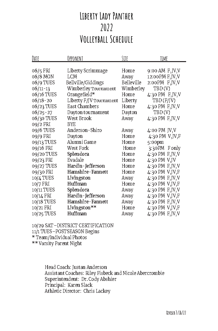 Liberty High School Volleyball