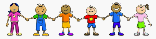 students holding hand