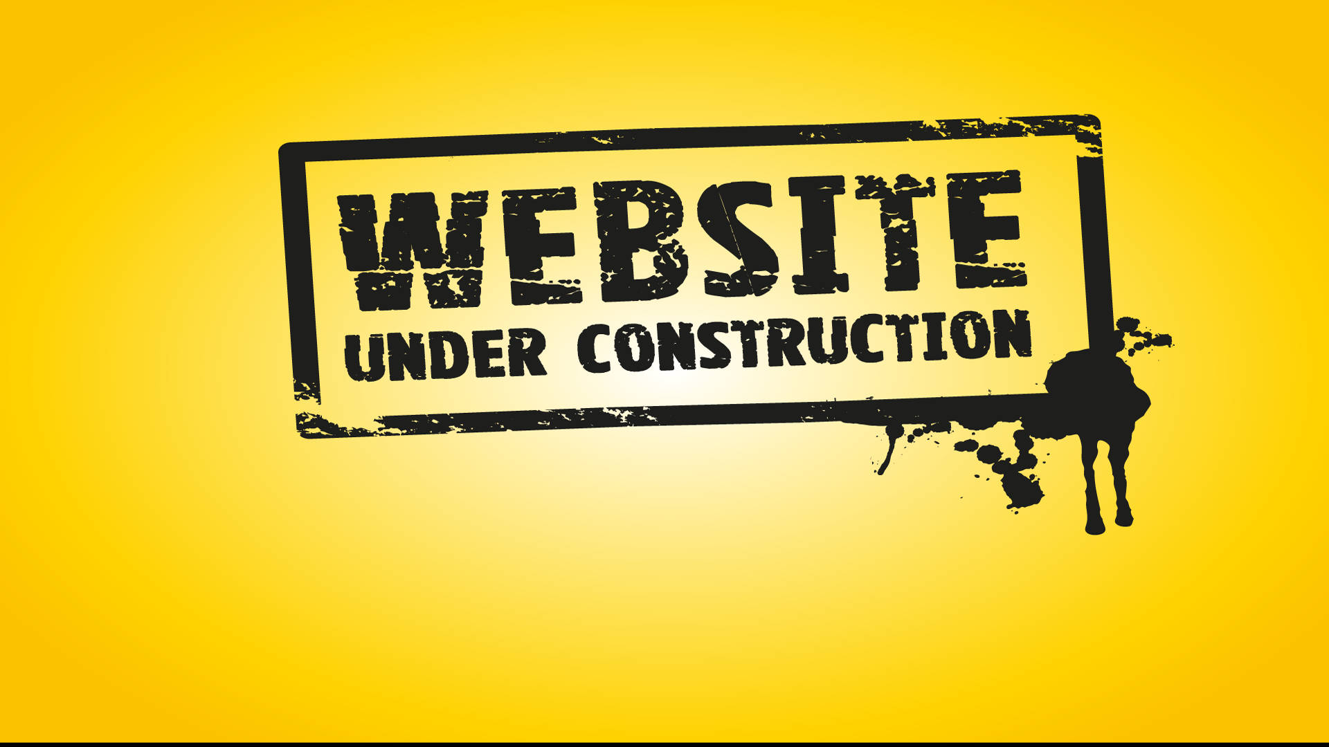 A yellow background with a black and white 'Website Under Construction' stamp.