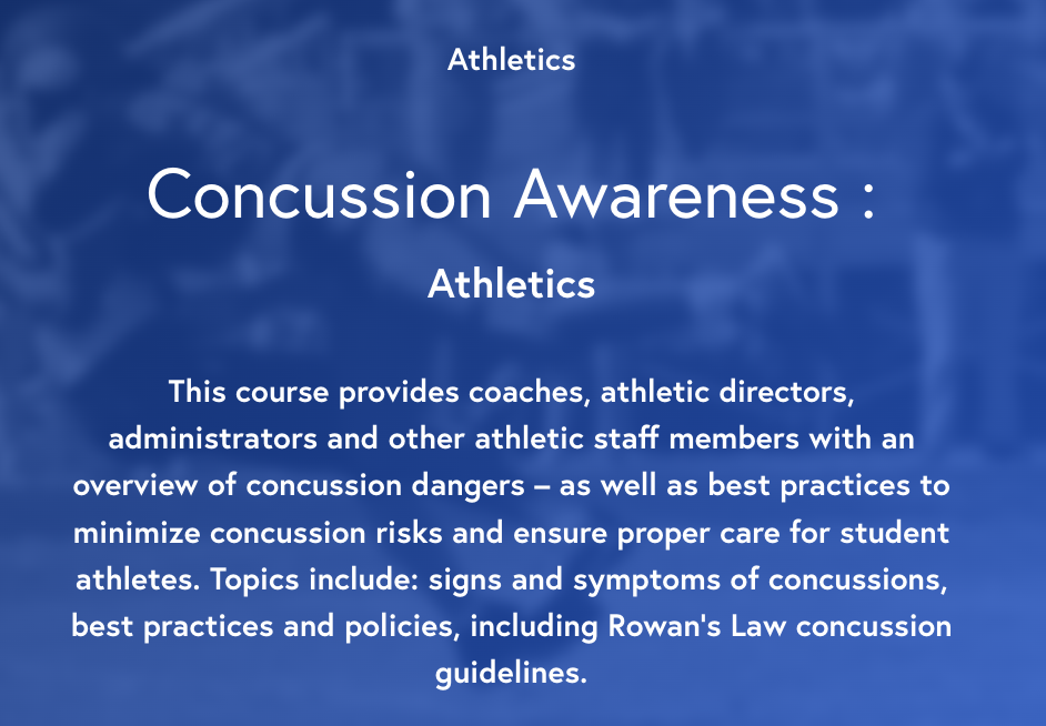 Description of the Concussion Awareness Course