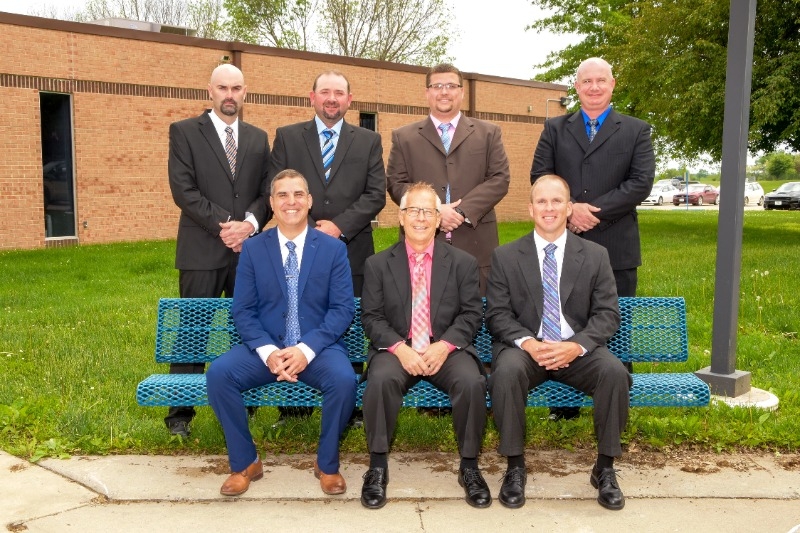 Brad Ream, Kelly Busker, Ced Gilworth, C.L. Vestal, Jason Rouse, Jordan Hendee, and Daniel Spring.