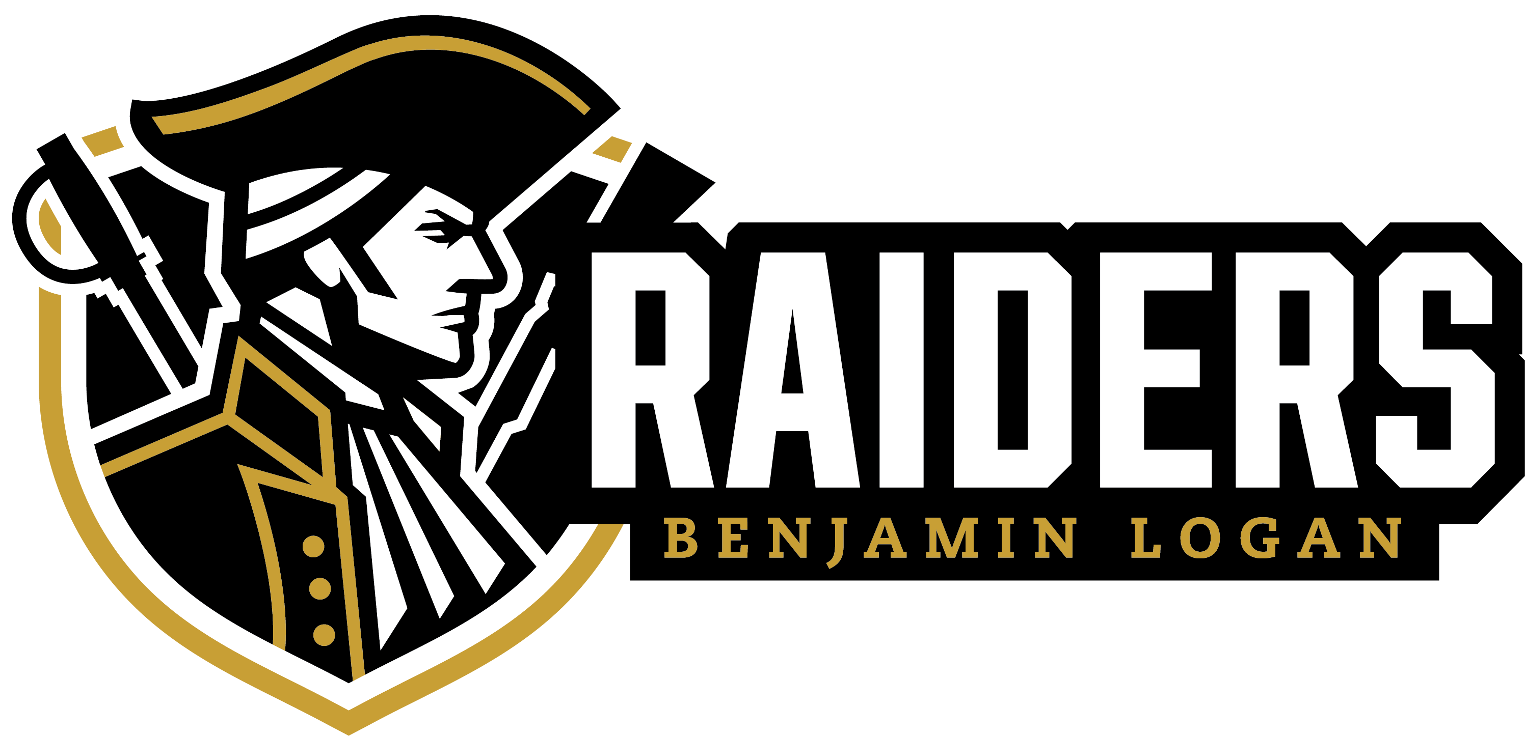 The Benjamin Logan Raiders logo features a patriot figure and the word 'RAIDERS'.