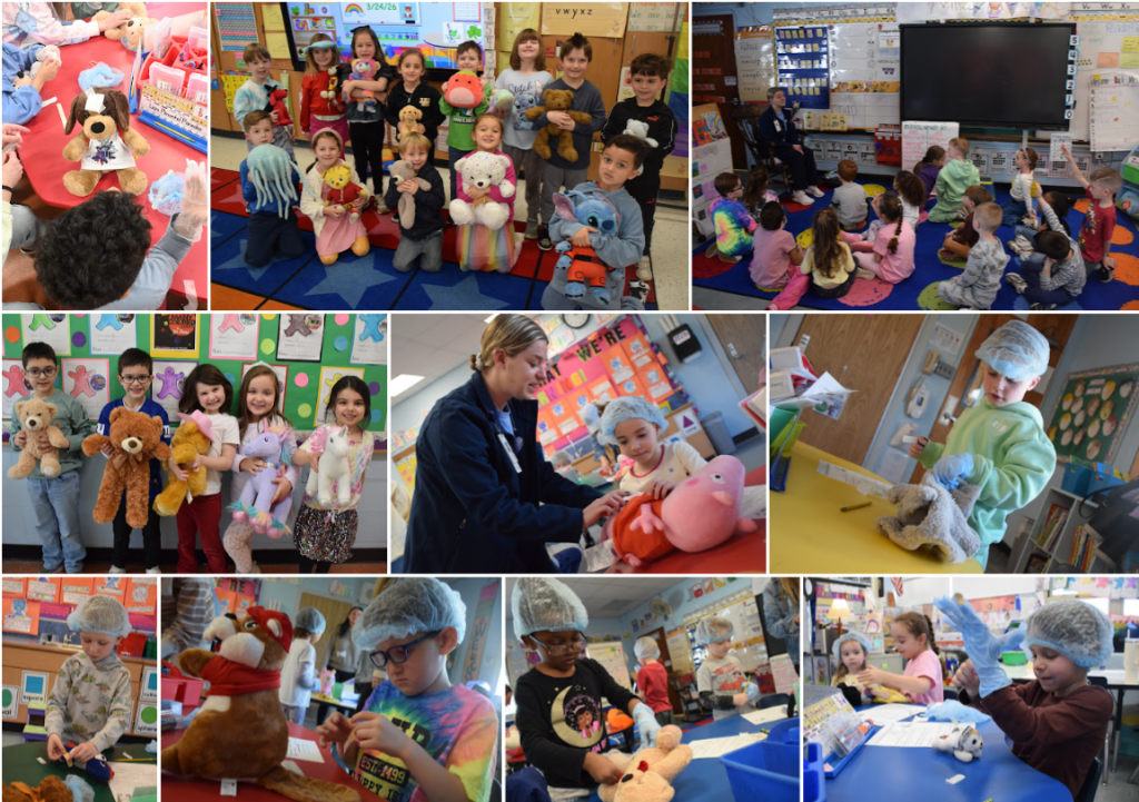 A collage of children participating in various activities, likely in a classroom setting.