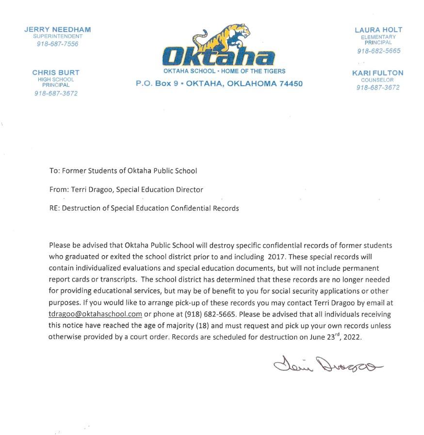 Oktaha Public Schools Home