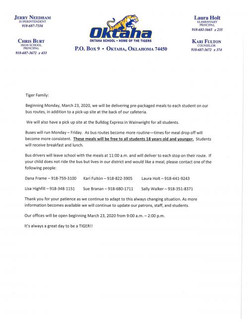 Oktaha Public Schools Home