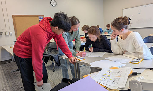 Penfield students in action at the Monroe County Math League All-Star Meet, held at Nazareth University.