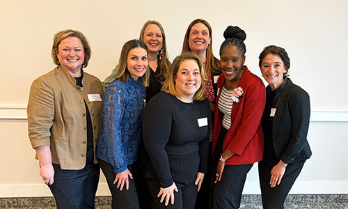 Dr. Davne McGee (two from the right) with members of the District's leadership team.