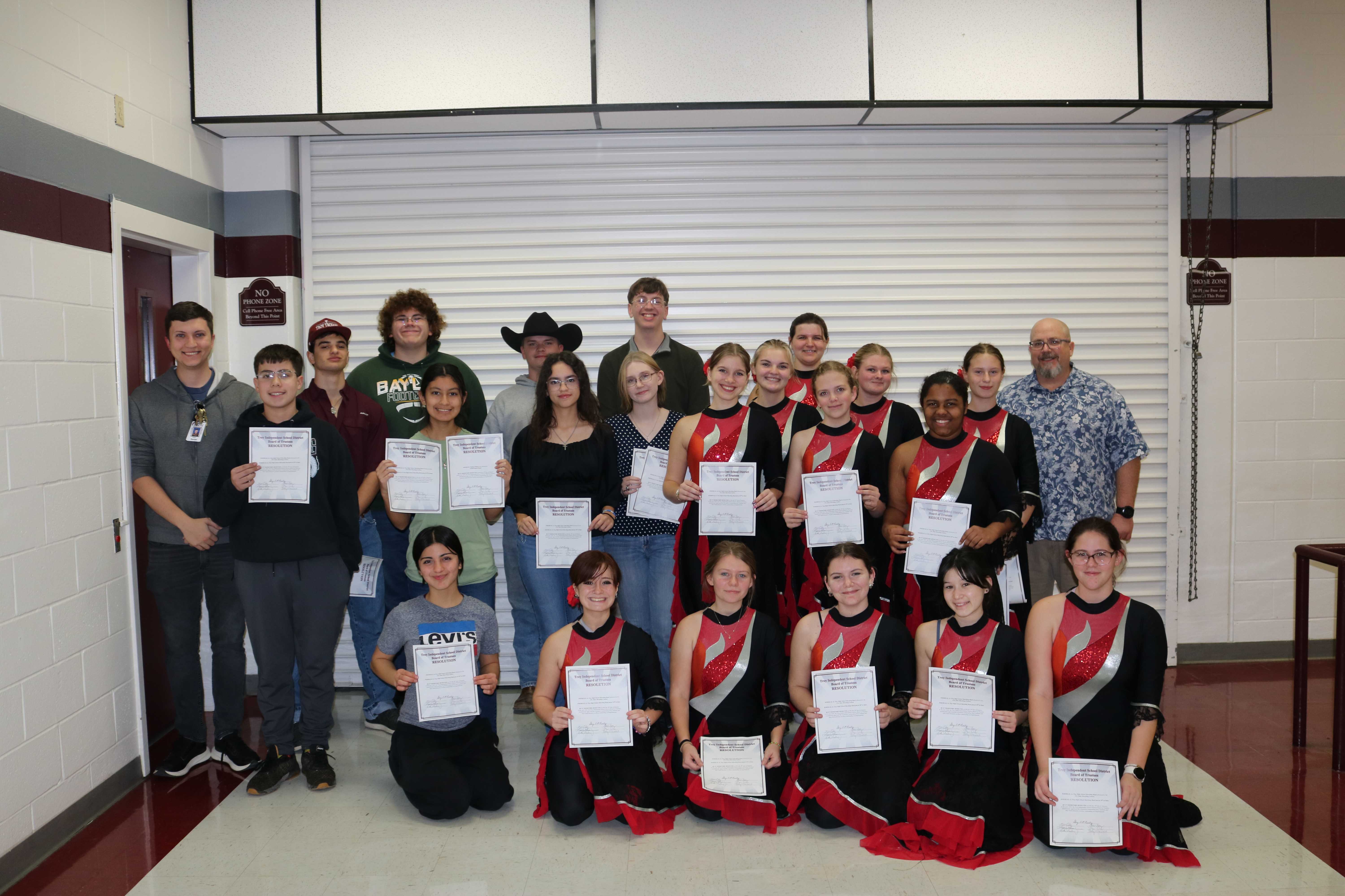 Band holding awards
