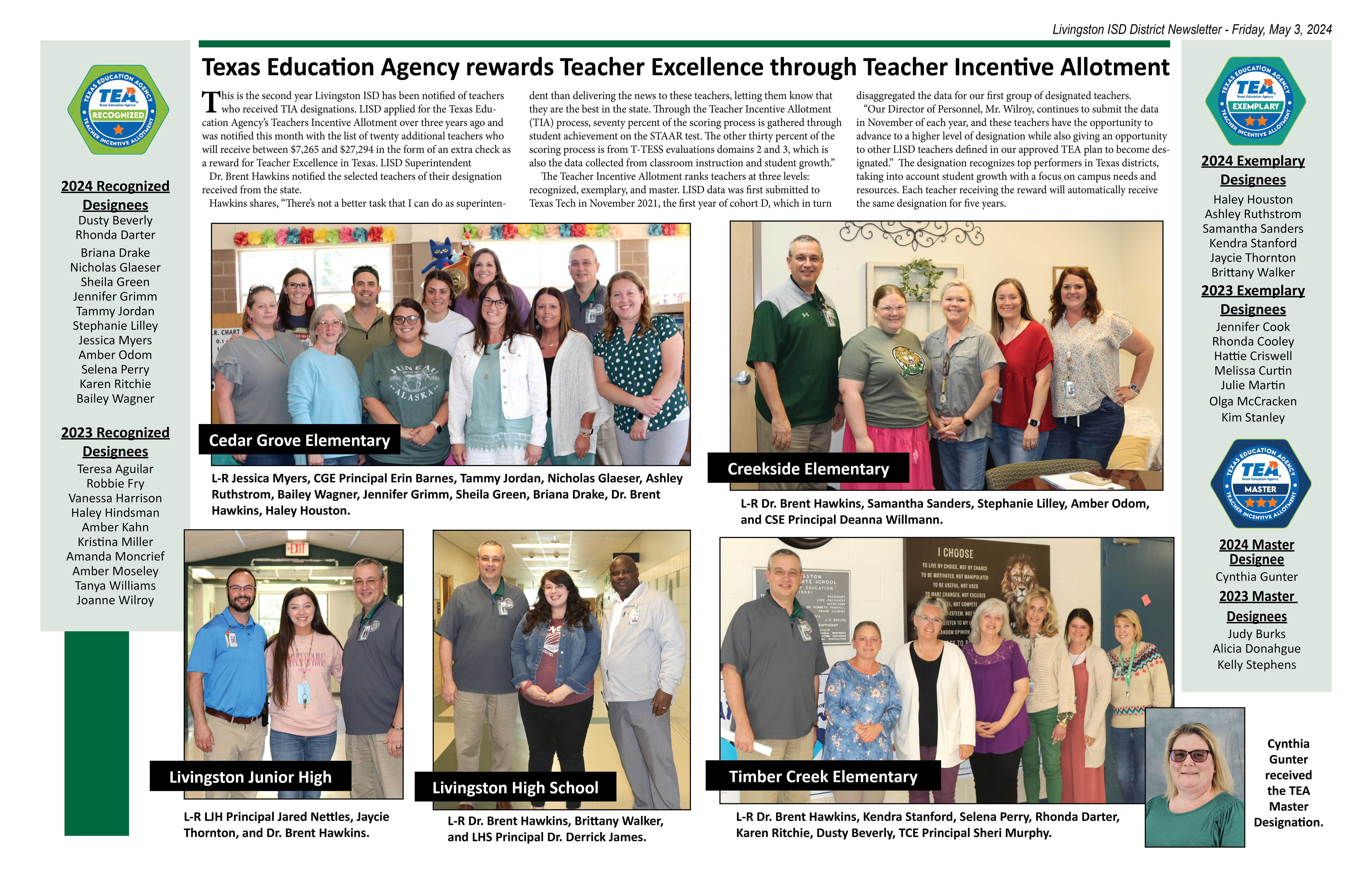 2023 and 2024 teacher incentive allotment designees