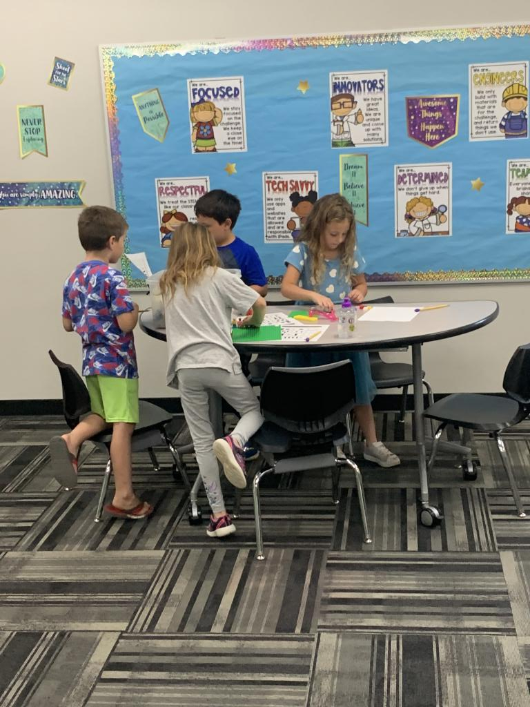 Children doing a hands on activity together