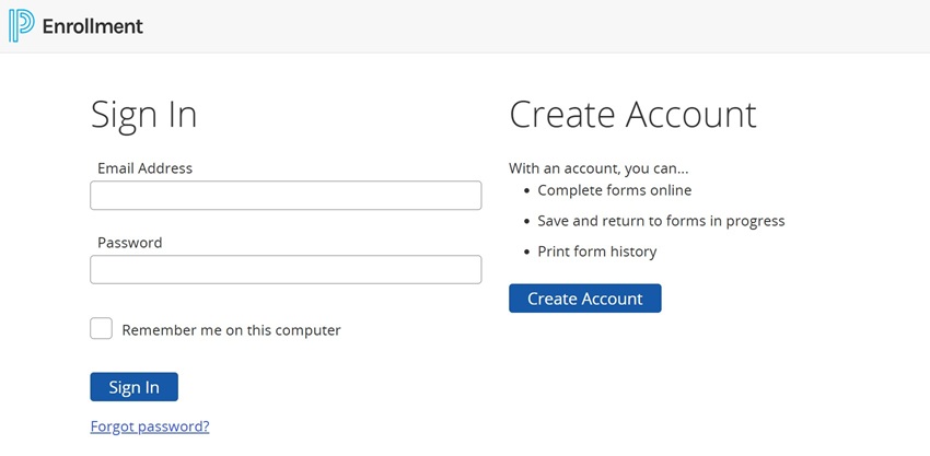 A website login page with fields for username and password.