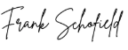 A signature in black cursive script reads "Frank Schofield" on a white background.