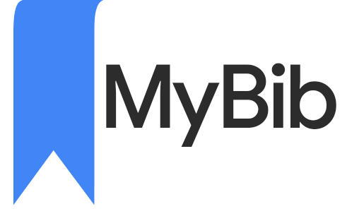 The MyBib logo features a blue bookmark and the text 'MyBib'.