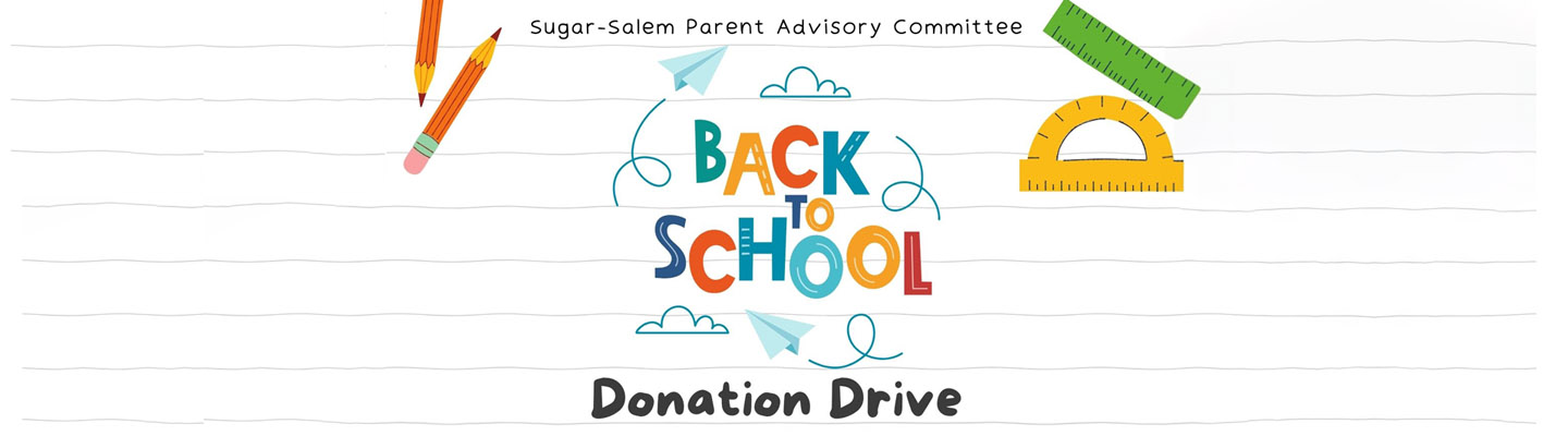 Back to school donation drive banner