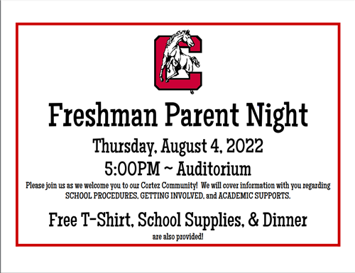 Freshman Parent Night 